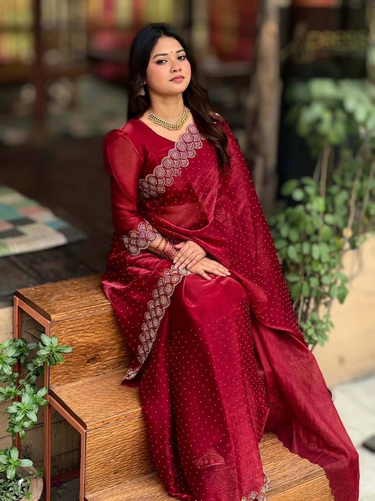 Georgette Sharee with Blouse Piece_img_2
