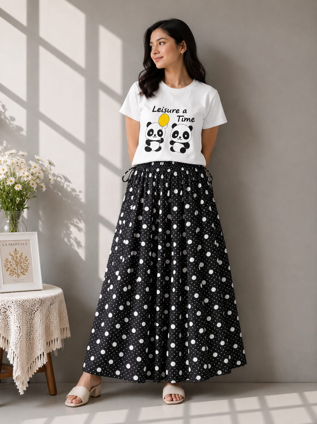 Linen Skirt and Tshirt Set_img_3