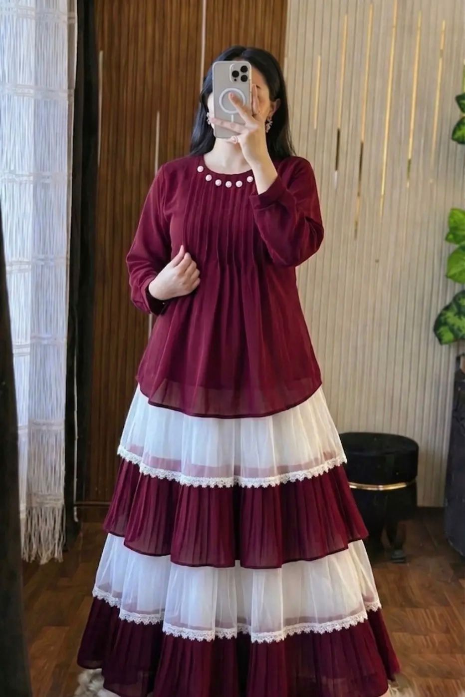 Trendy Ladies Tops and Skirt Set_img_1