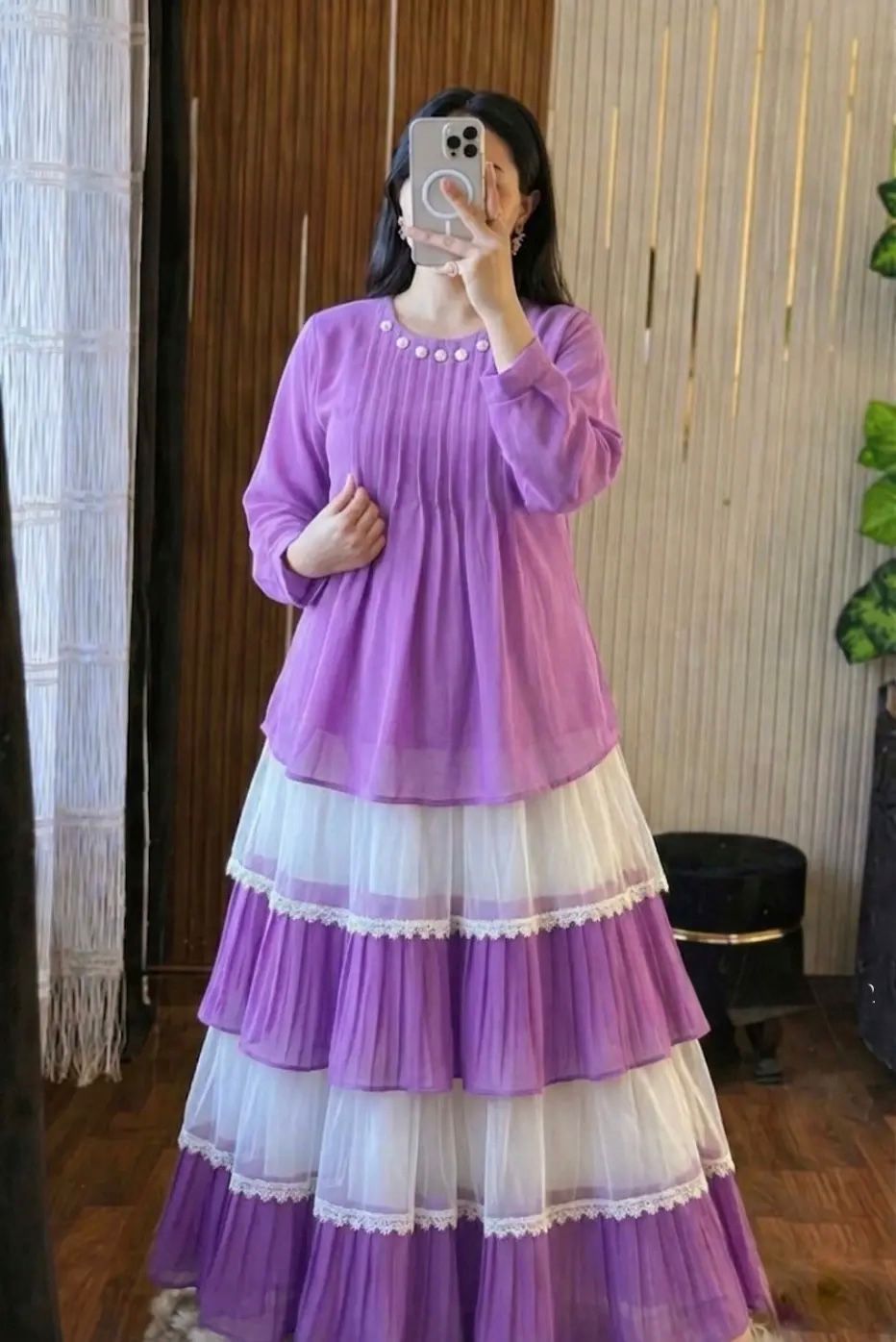 Trendy Ladies Tops and Skirt Set_img_2