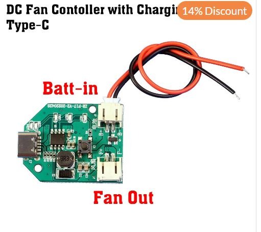 9V Brushless Fan Driver Circuit 3.7V to 9V 3 Gear