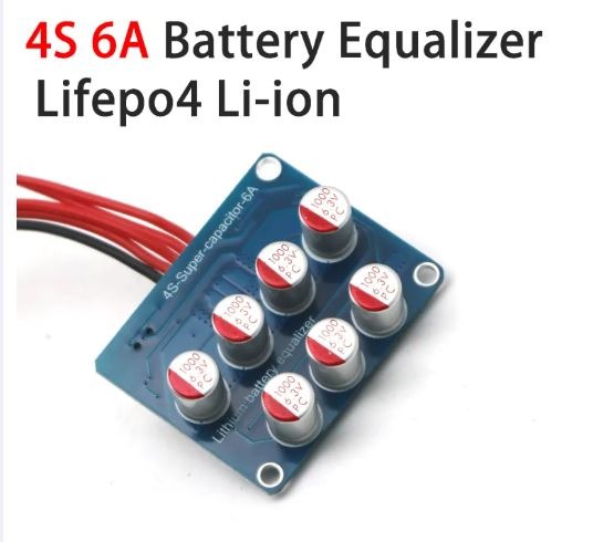 4S 6A Active Equalizer Lifepo4 Li-ion Lithium Battery Balancer Energy Transfer Balance Board F/ 4 Strings 12V BMS Protection