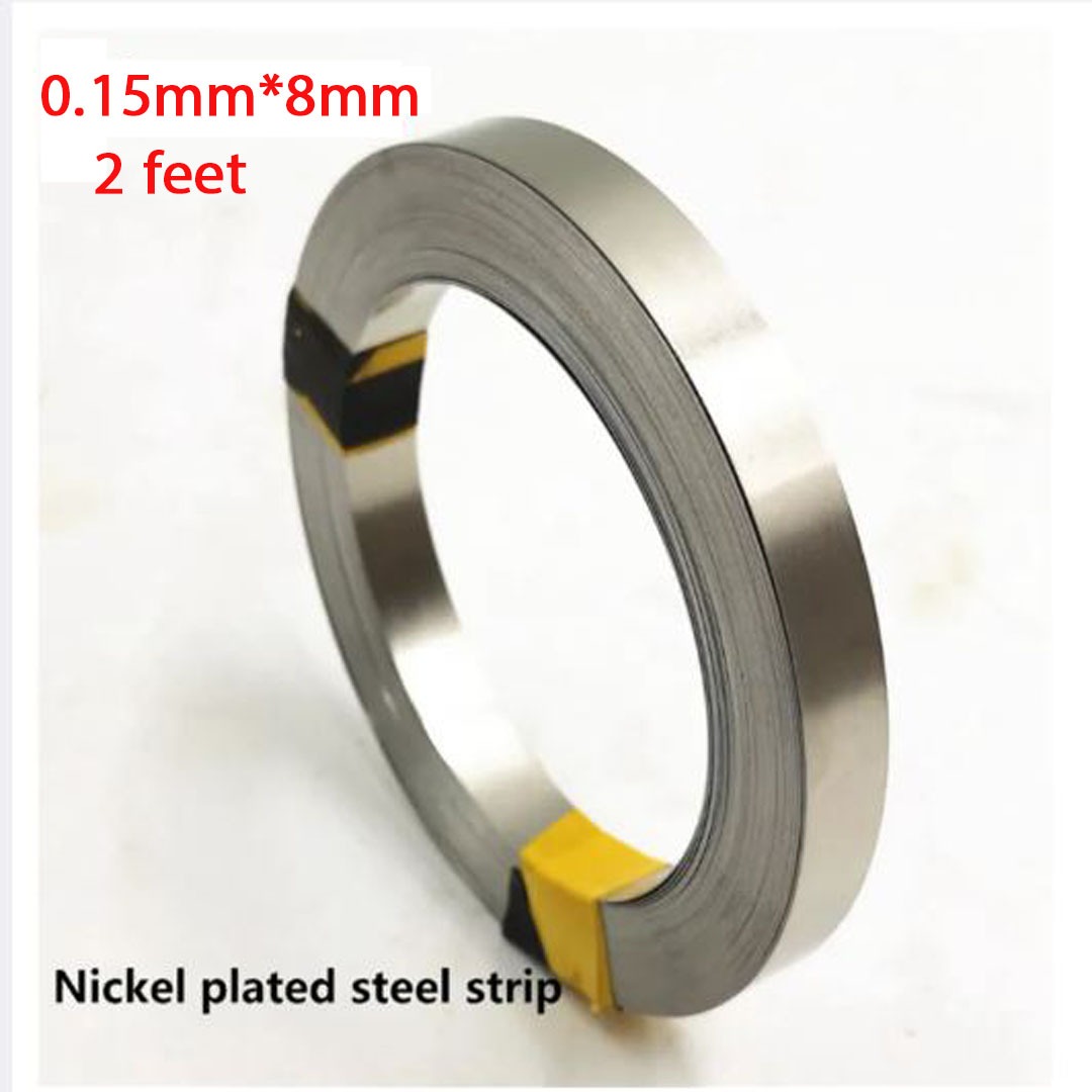0.15*8mm Nickel Sheet Plate - Suitable for Spot Welding - 24 Inch (2 Feet) Length - Battery Pack Assemblies