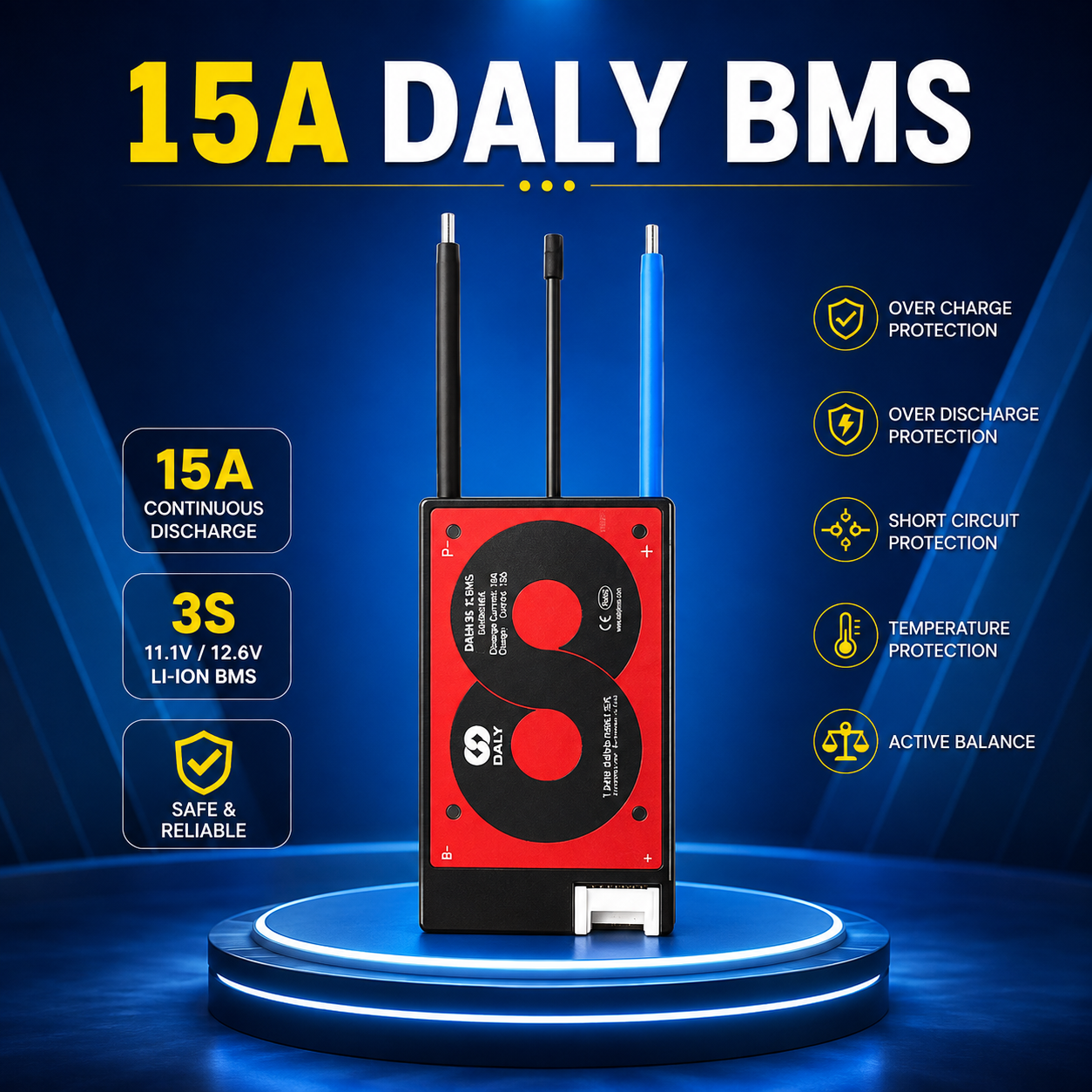 DALY 4S 12V 15A LFP BMS Daly G Type Lifepo4 BMS For 4S 15A