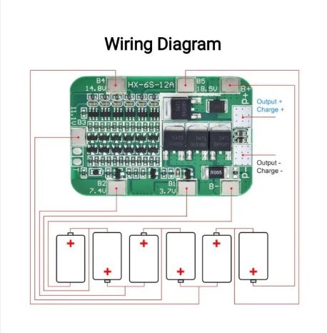 6S 12A 24V PCB BMS Protection Board For 6 Pack 18650 Li-ion Lithium Cell Module_img_1