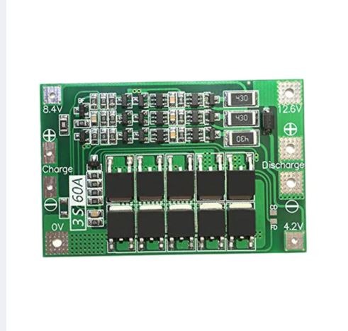 3S 60A Bms Board Lithium Li-Ion 18650 Protection Board With Balance For Drill Motor 11.1V 12.6V 18650 Lipo Cell Module