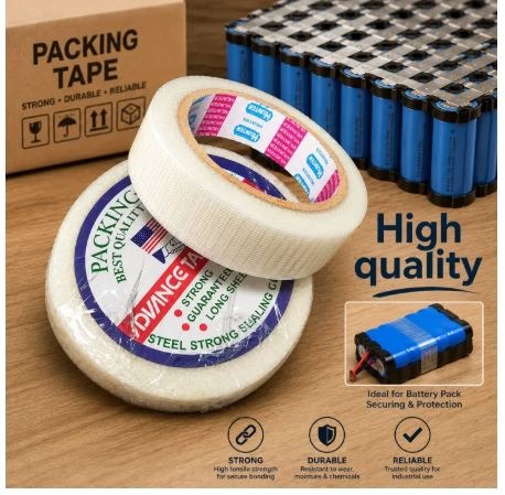 High-Quality Transparent Mesh Fiber Tape 1 inche for Lithium Battery Pack