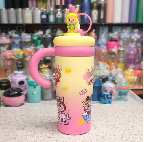 Premium Cartoon Printed Insulated Water Bottle with Handle – Hot & Cold inva gadget_img_5