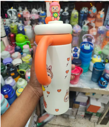 Premium Cartoon Printed Insulated Water Bottle with Handle – Hot & Cold inva gadget_img_1