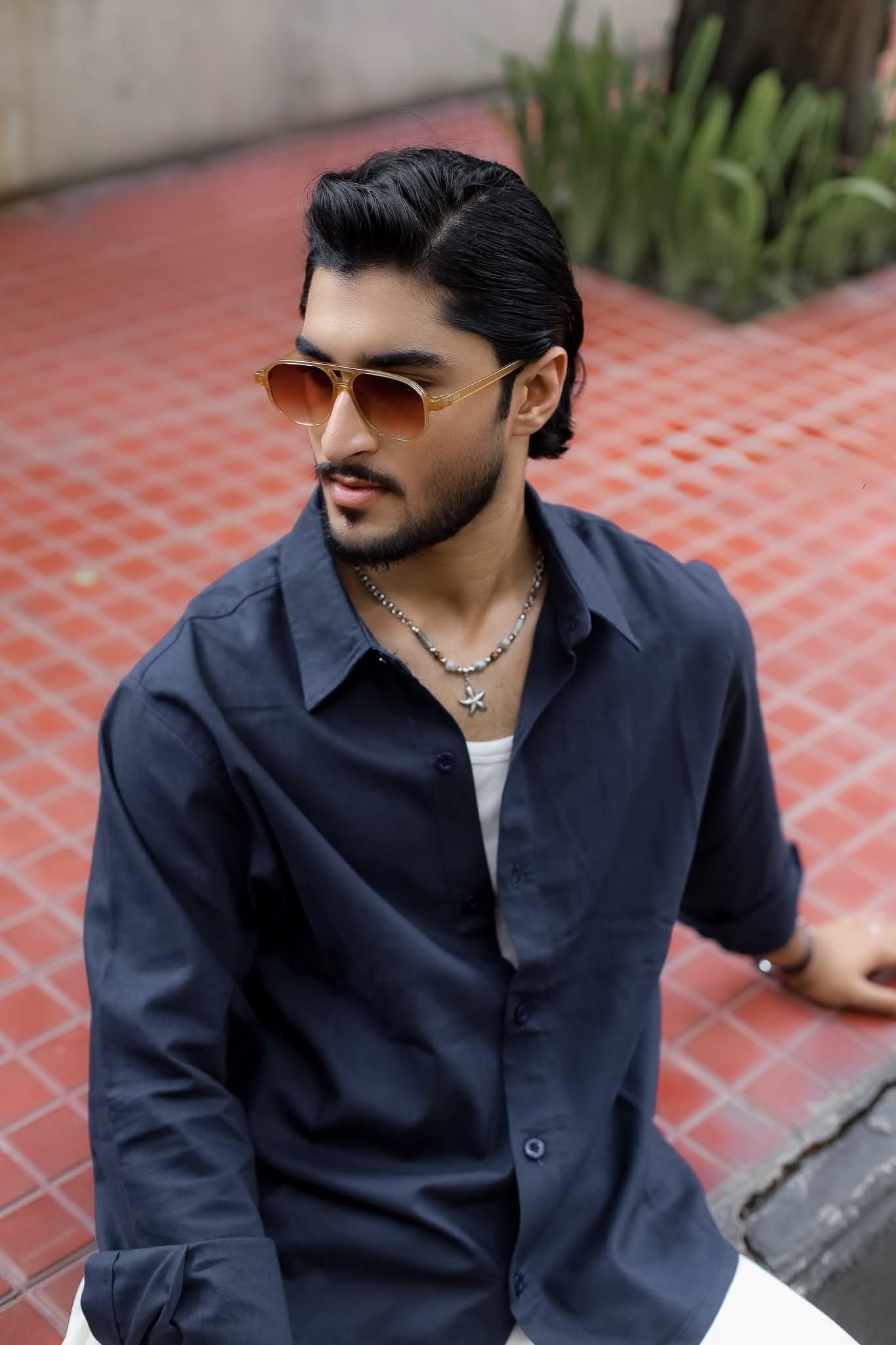 Solid Boxy Shirt Nevi Blue - Image 3