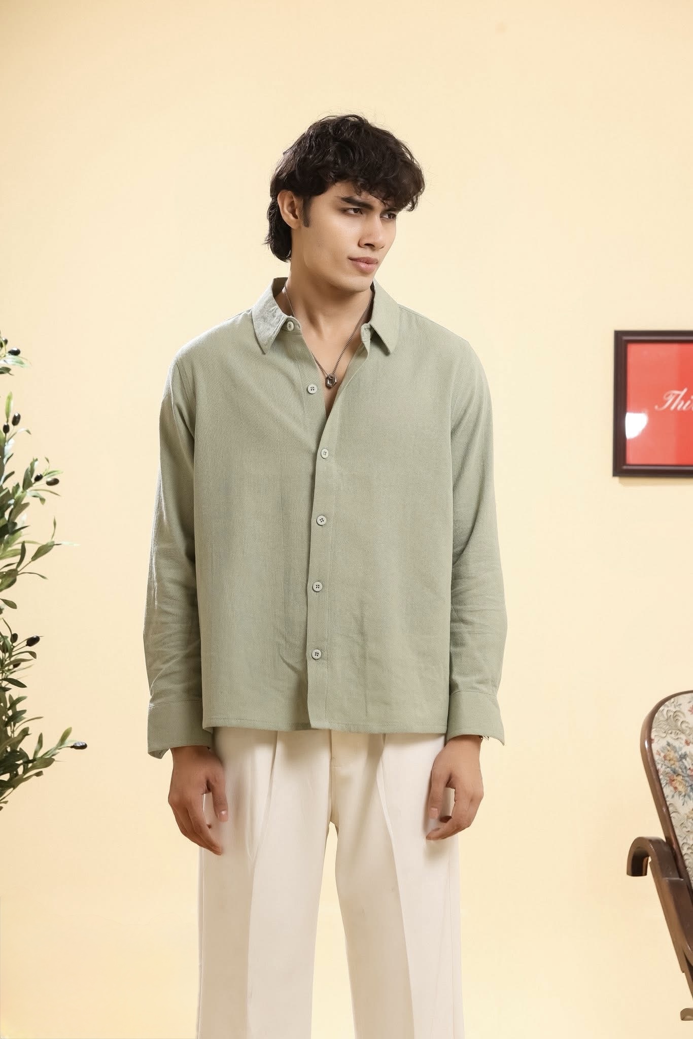 Solid Boxy Shirt - Image 2