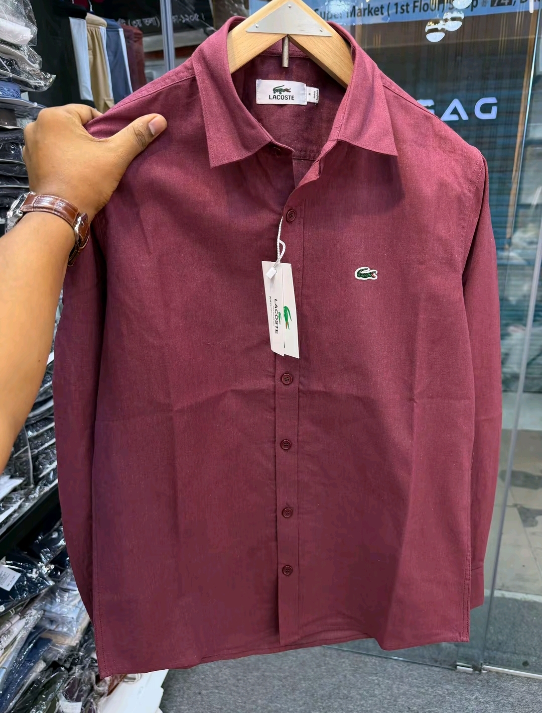 Lacoste🐊 Remi Cotton Full Shirt - Image 2
