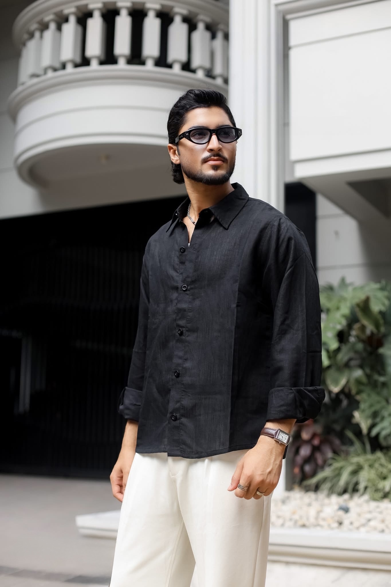 Solid Boxy Shirt Black - Image 2