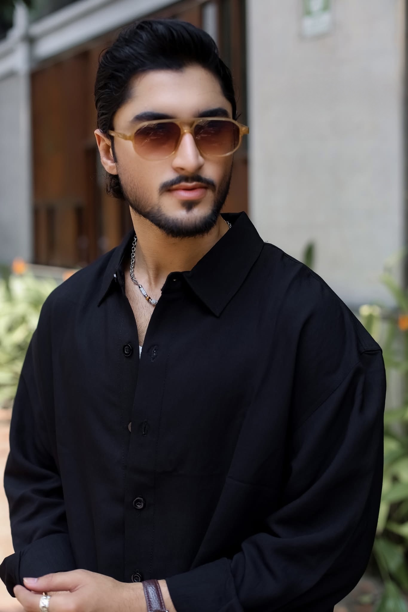 Solid Boxy Shirt Black - Image 3