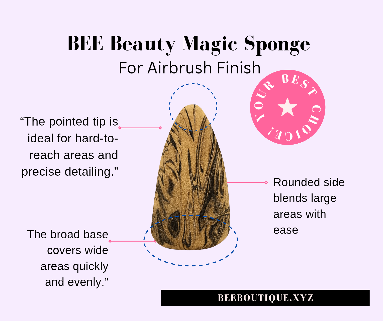 BEE Beauty Magic Beauty Sponge- Black and Gold Marble_img_1