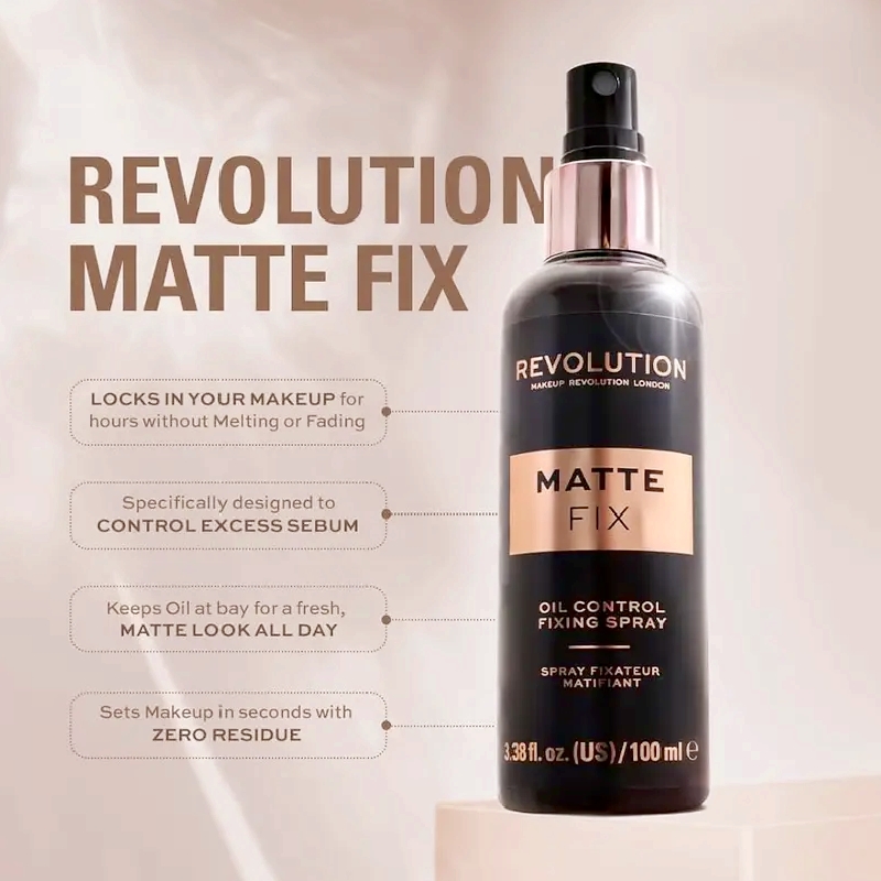 Revolution Matte Fix Oil Control Fixing Spray 100ml