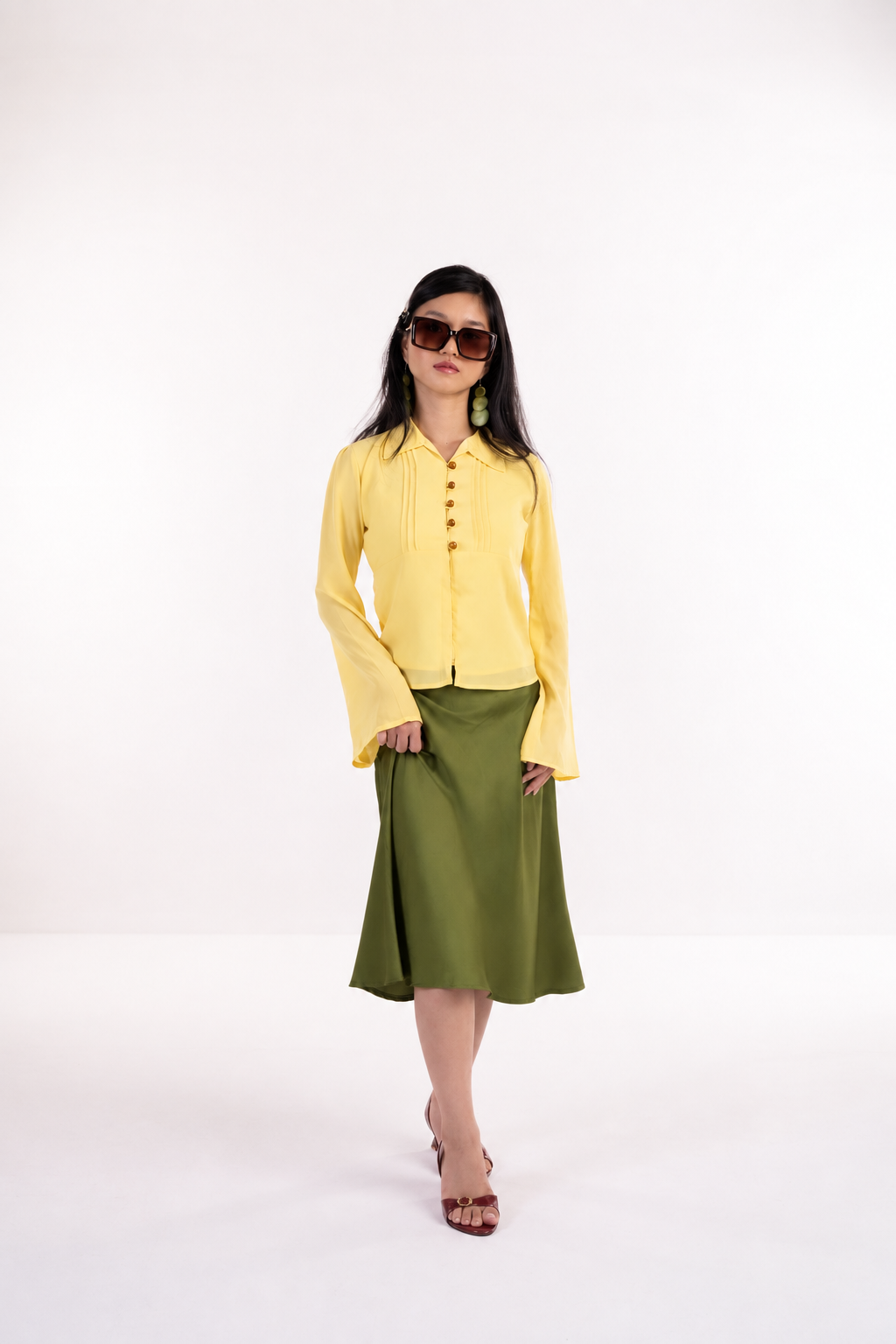 Baby Midi Skirt (Olive) - Image 2