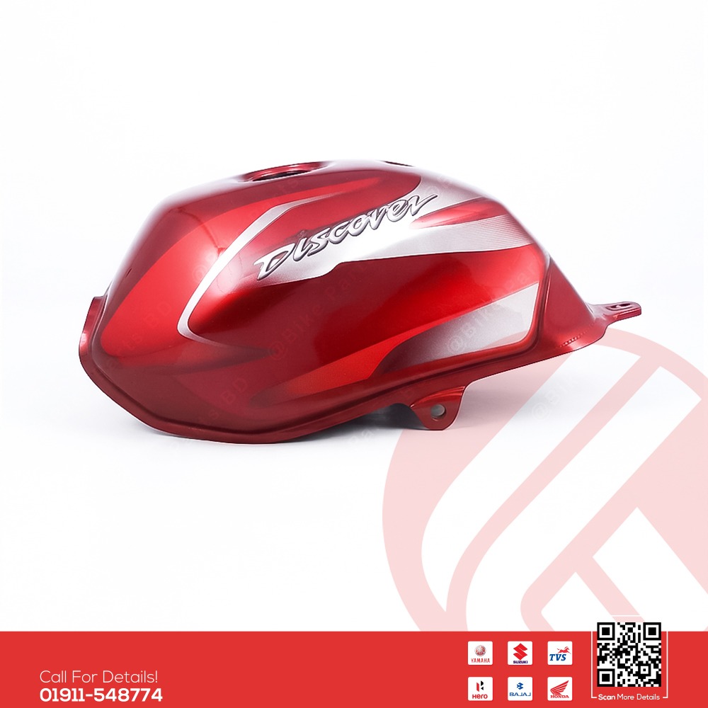 Fuel Tank for Bajaj Discover 110 (Red Color) bike.