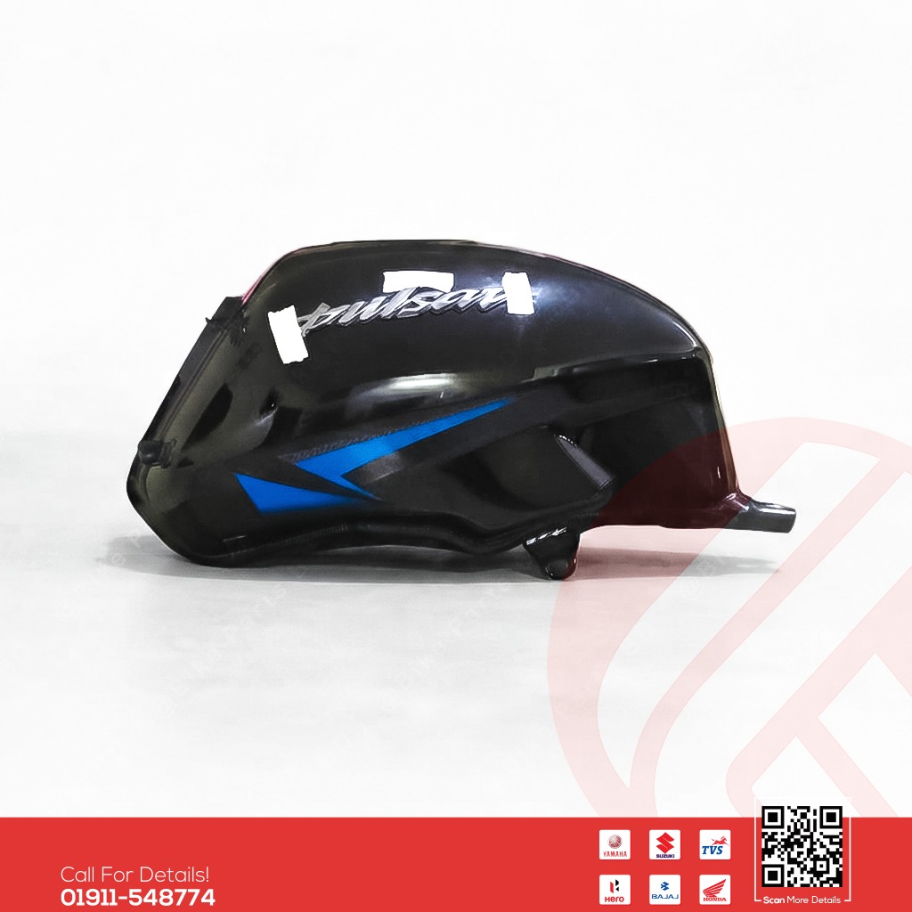 Fuel Tank for BAJAJ Pulser Twin Disk (Engine Guard Model-Black-Blue) bike.
