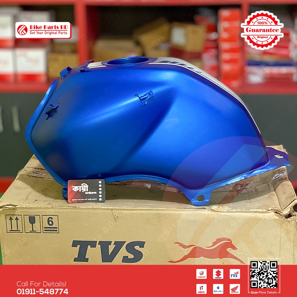Fuel Tank for TVS RTR 2V (Matt Blue Color) bike. thumbnail 2