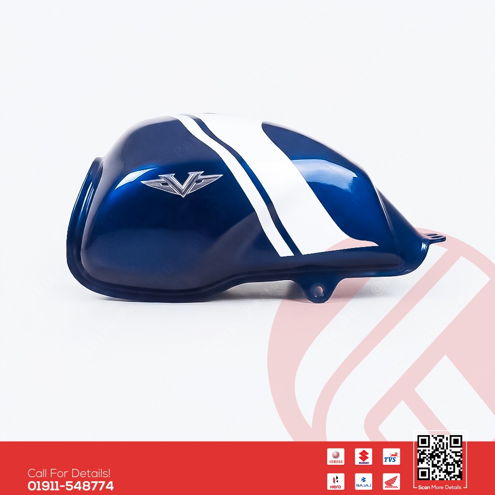Fuel Tank for Bajaj V15 Blue Color bike.