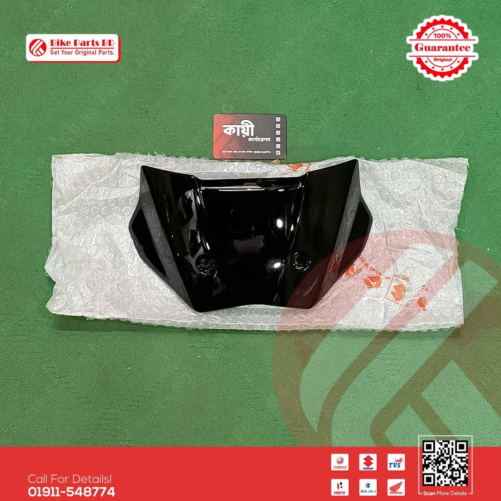 Shed Glass (Glossy black) for Suzuki Gixxer Monotone bike. thumbnail 2