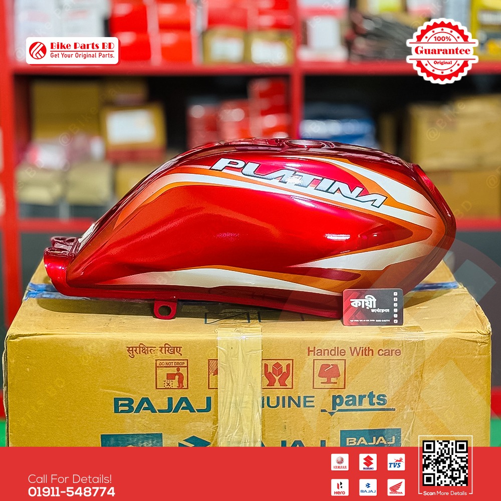 Fuel Tank for BAJAJ Platin ES (Red Color) bike. thumbnail 2