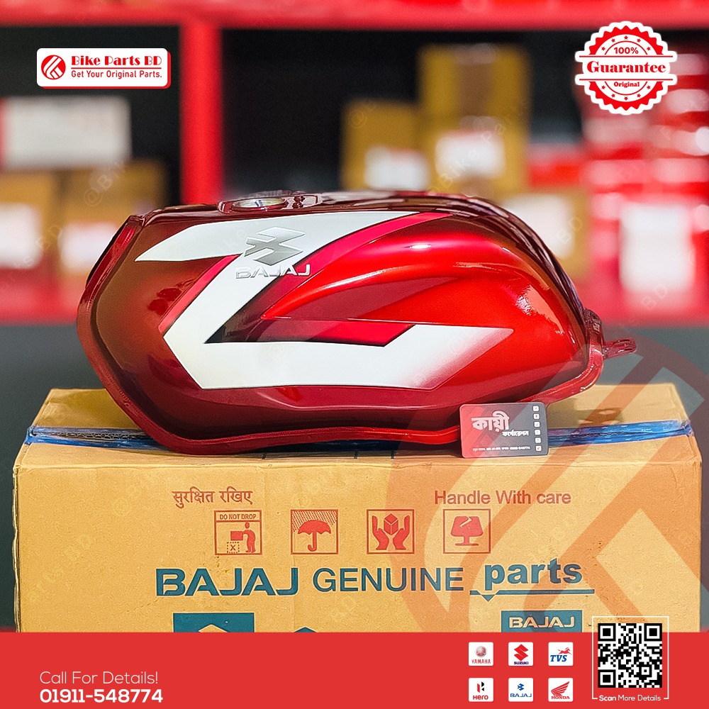 Fuel Tank for BAJAJ CT 100 (Red Color) bike.