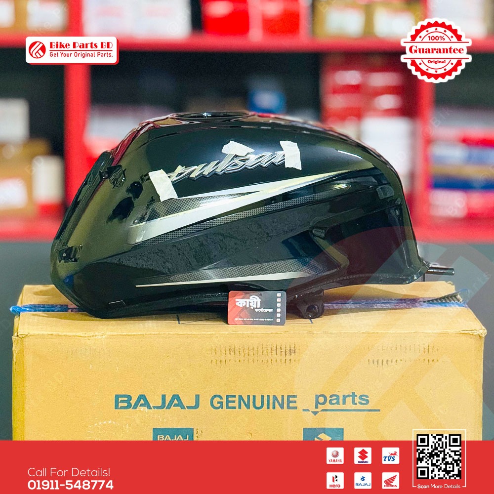 Fuel Tank for BAJAJ Pulser UG7 (Black-Nikil) bike. thumbnail 2