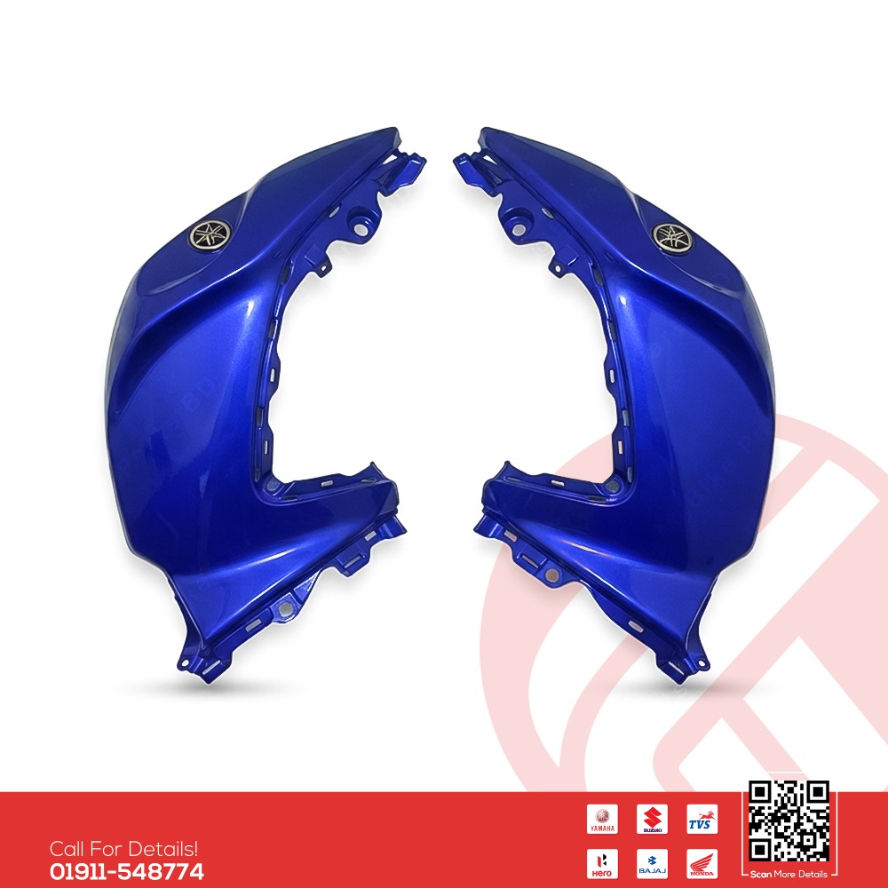 Tanky Box (Glossy Blue) for Yamaha FZ25 Bike.