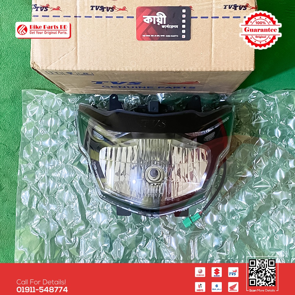 Headlight Assy for TVS RTR 2V (150 & 160) bike.