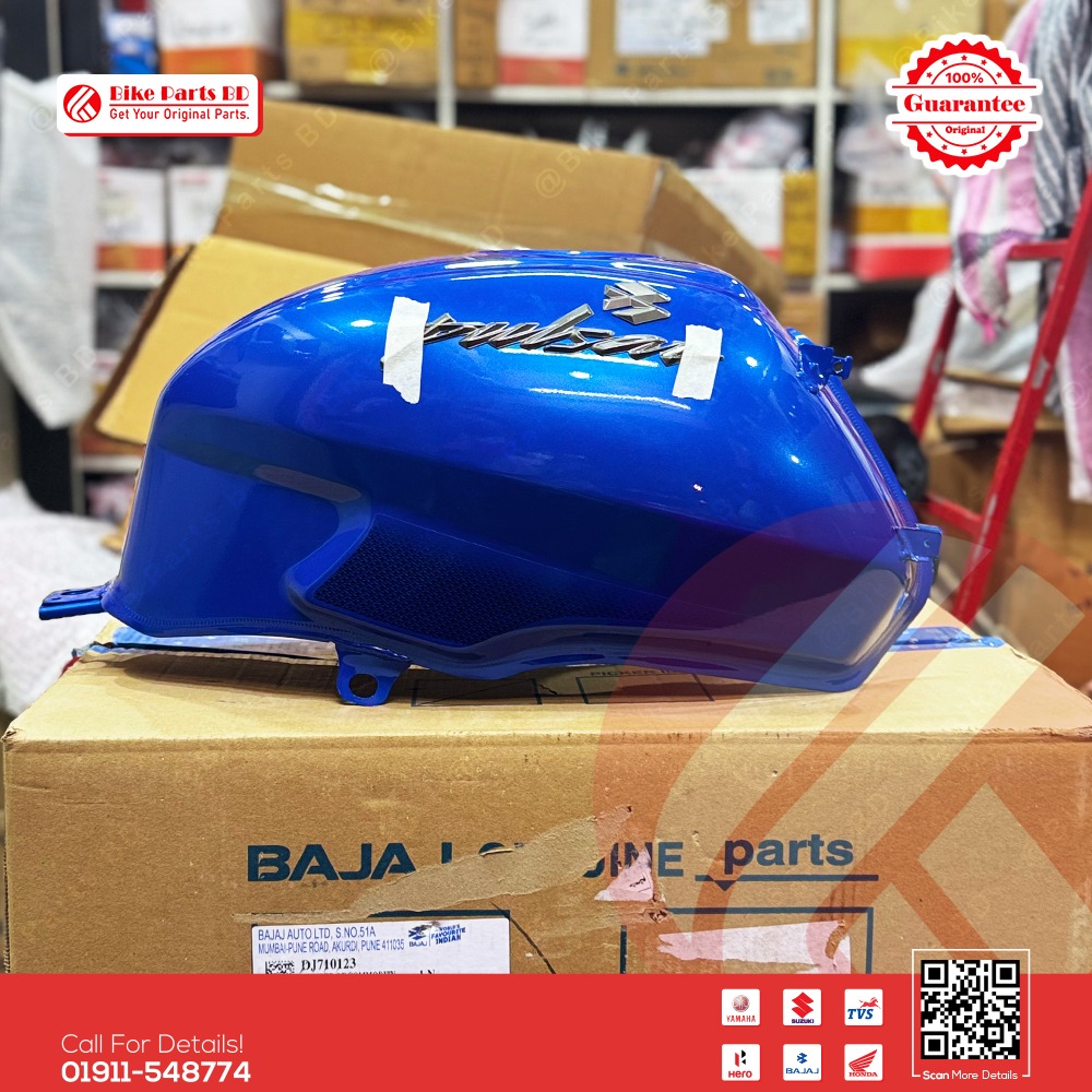 Fuel tank for Bajaj Pulser UG4.5 Blue Colour bike.
