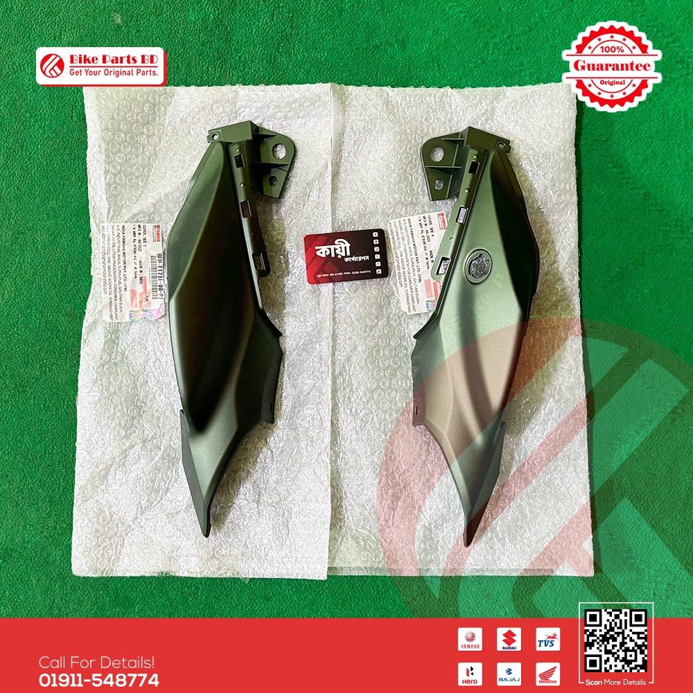 Back Panel Deluxe for Yamaha FZS V4 (Cyber Green) bike.