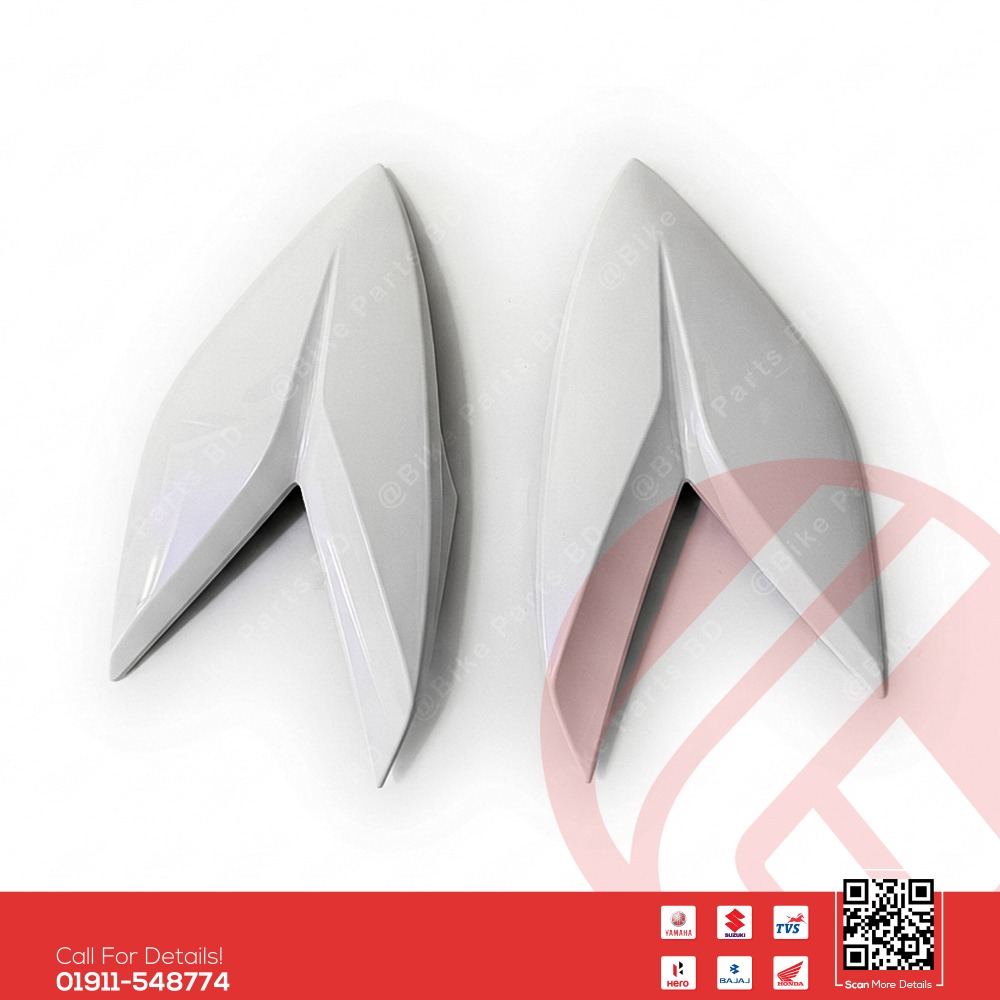 Tanky Kan (White Colour) for Suzuki Gixxer & Gixxer SF (New Model) bike.