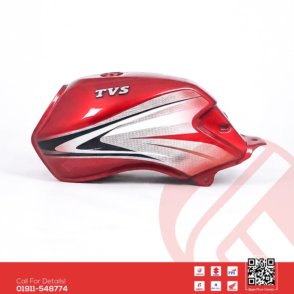 Fuel Tank for TVS Metro 100cc (RED Color) bike.