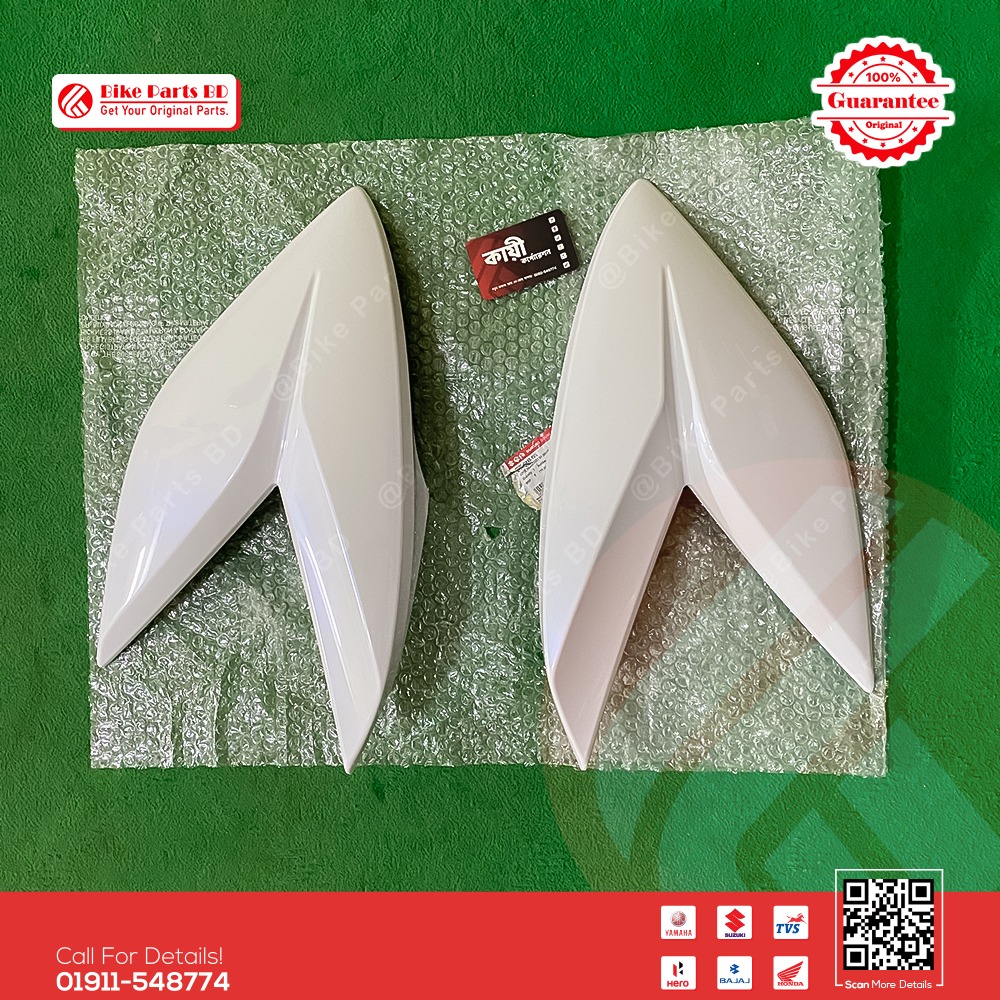 Tanky Kan (White Colour) for Suzuki Gixxer & Gixxer SF (New Model) bike. thumbnail 2