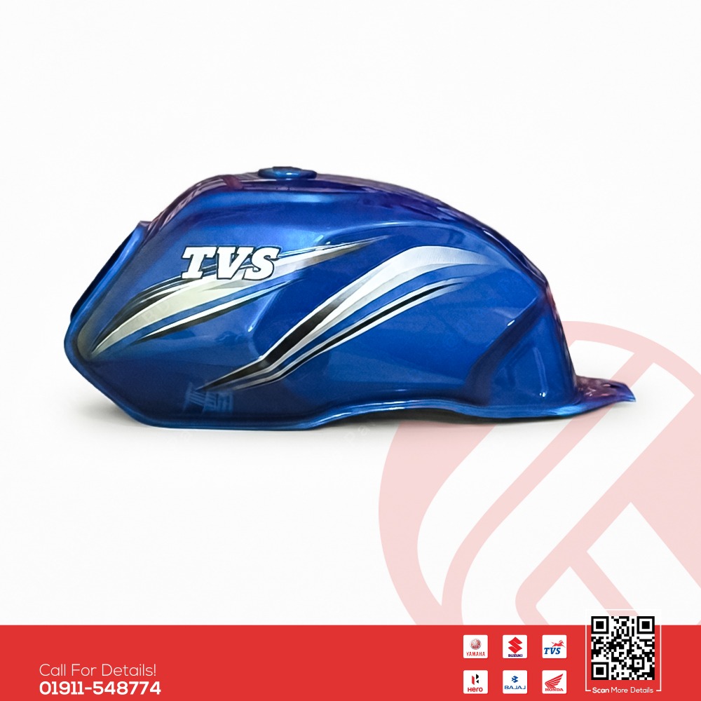 Fuel Tank for TVS Metro Plus (Blue Color) bike.