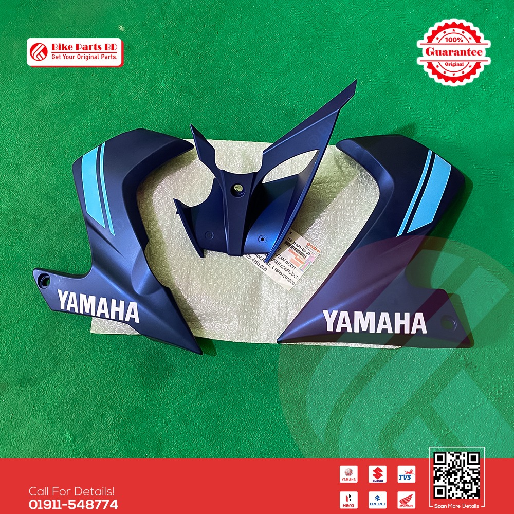 Engine guard for Yamaha FZS V2 (Armada Blue, New Model) bike. thumbnail 2