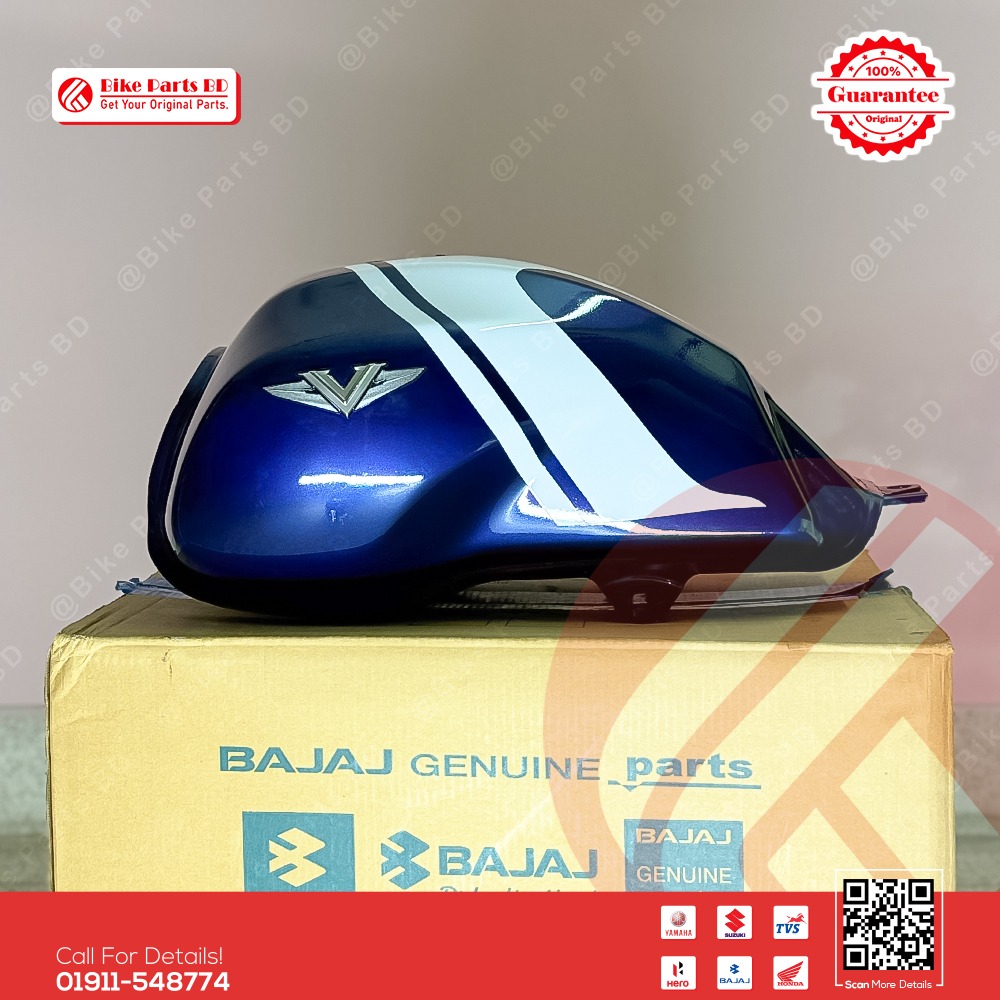 Fuel Tank for Bajaj V15 Blue Color bike. thumbnail 2