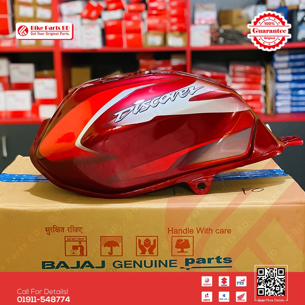 Fuel Tank for Bajaj Discover 110 (Red Color) bike. thumbnail 2
