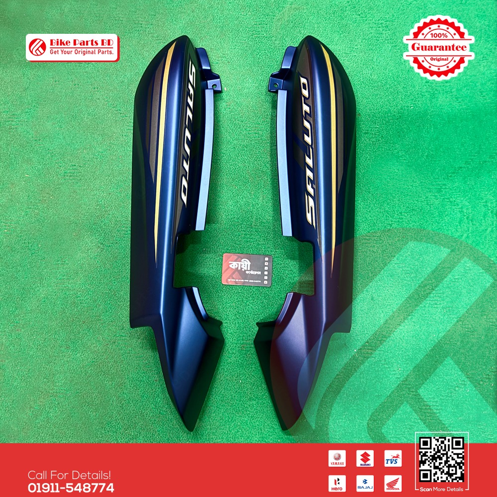 Back Panel (Mat Blue Color) for Yamaha Saluto 125cc bike.