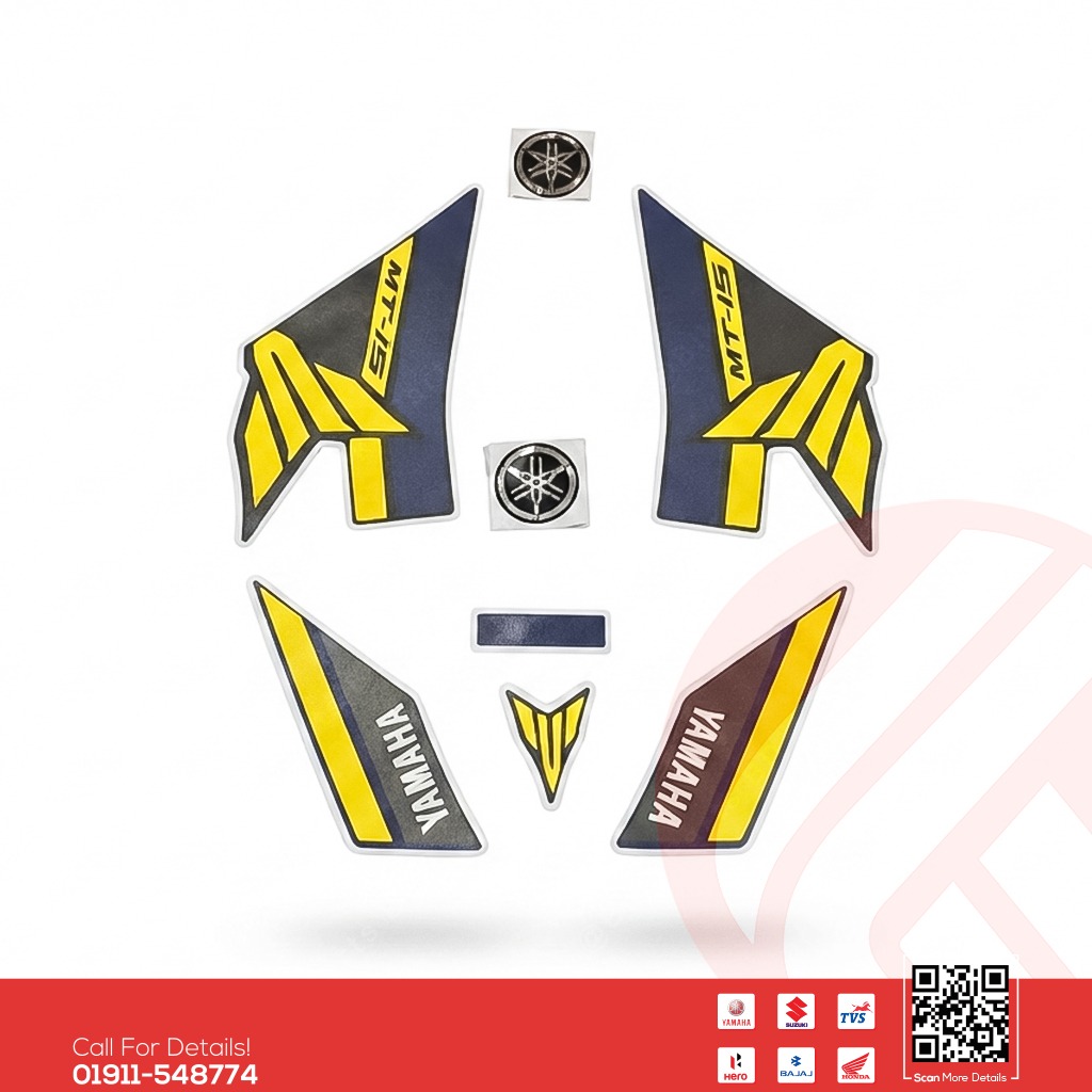 Full Set Sticker for Yamaha MT 15 V2 (Dark Green) bike.