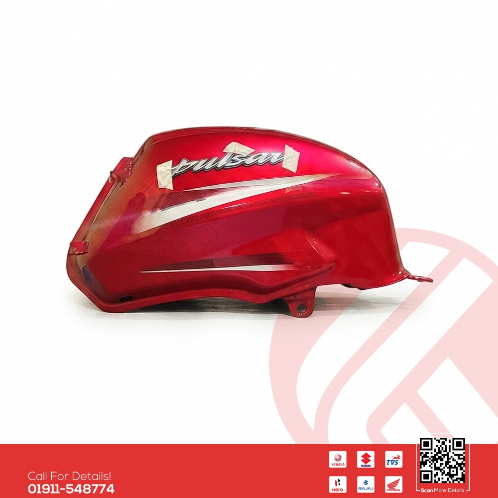 Fuel tank for Bajaj Pulser (UG7-Red) bike.