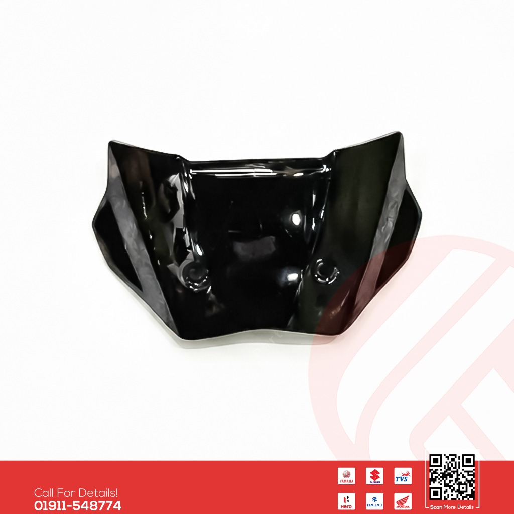 Shed Glass (Glossy black) for Suzuki Gixxer Monotone bike.