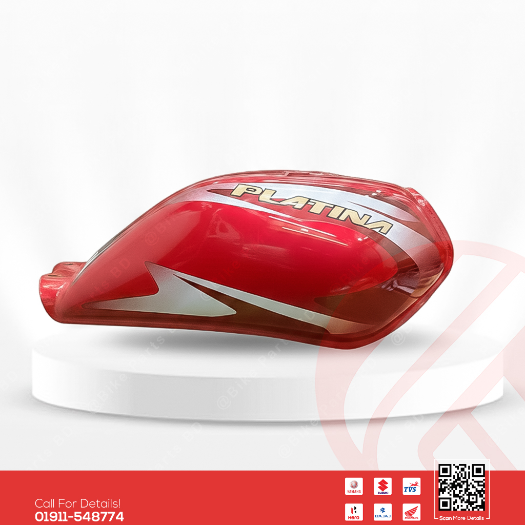 Fuel Tank for BAJAJ Platin (New Model-Red Color) bike.