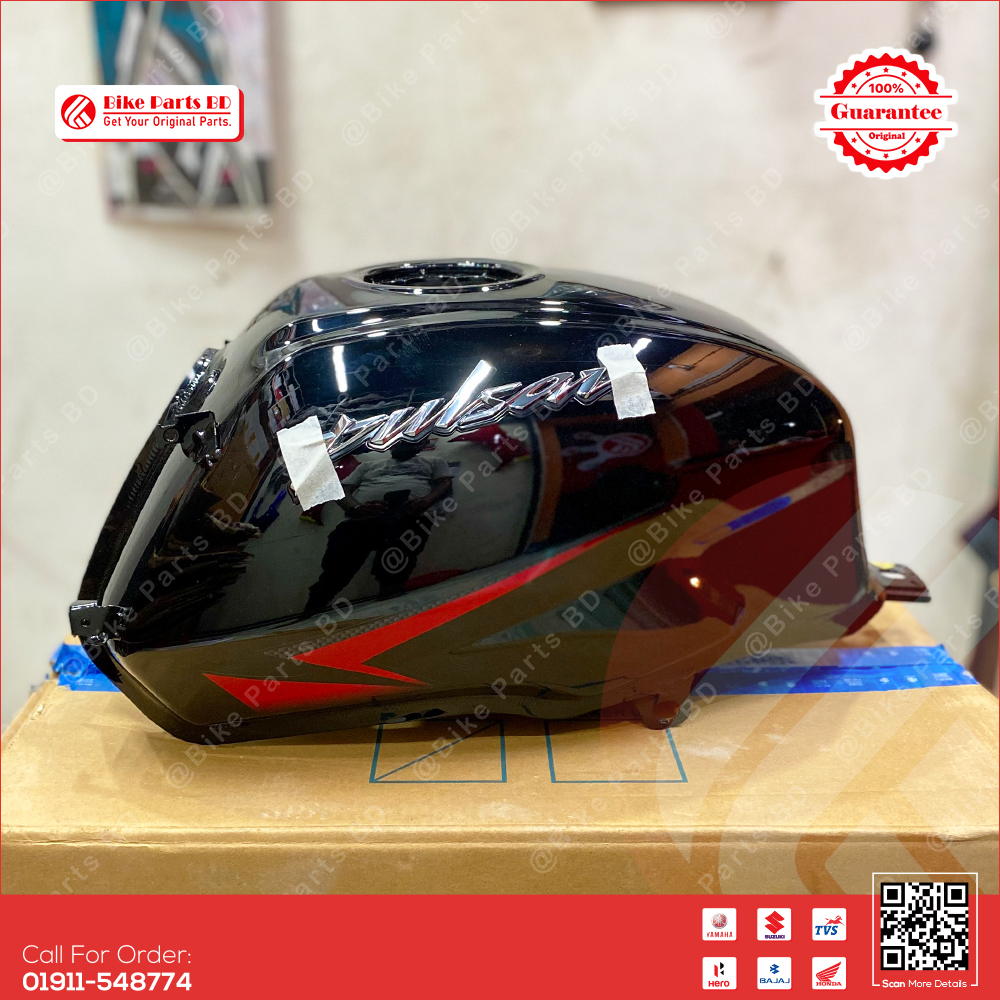 Fuel Tank for BAJAJ Pulser Twin Disk (Engine Guard Model-Black-Red) bike. thumbnail 2