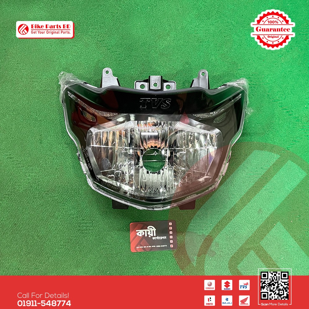 Headlight Assy for TVS RTR 2V (150 & 160) bike.