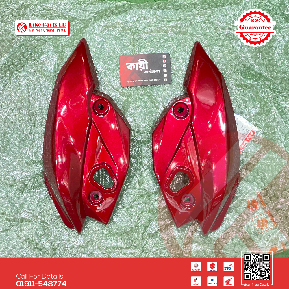 Headlight Kan (Red-Color) for Suzuki Gixxer Monotone bike.