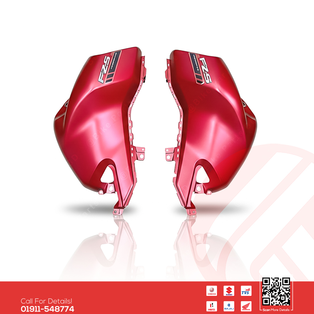 Tanky box (3D-Mat Red) for Yamaha FZS V3 bike.