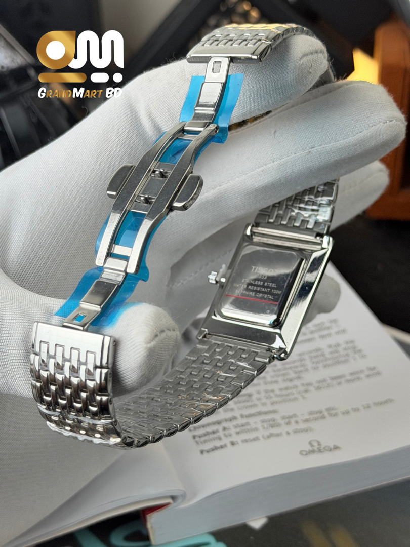 Tissot T-Classic Heritage Rectangular Style Two-Tone Watch.|| White DialDial_img_2